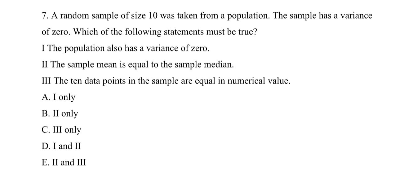 Solved A random sample of size 10 ﻿was taken from a | Chegg.com