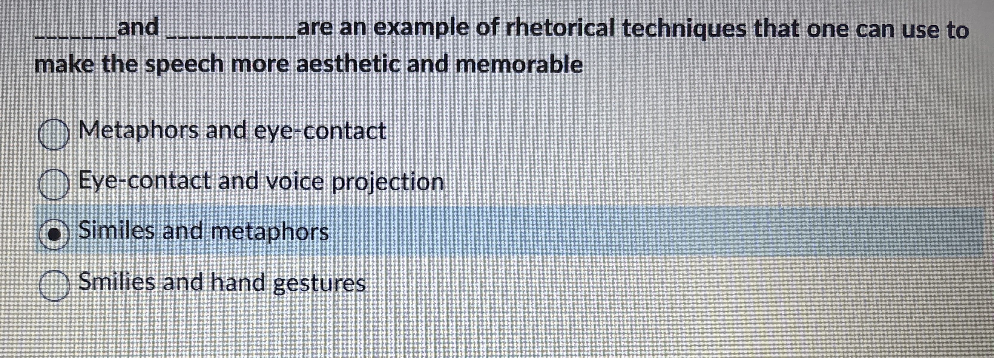 Solved andare an example of rhetorical techniques that one