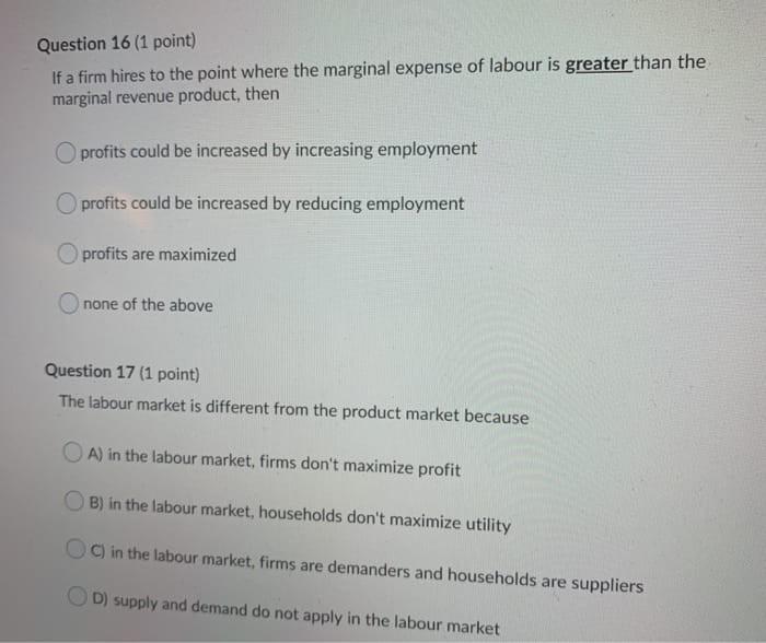 Solved Question 15 (1 point) Which of the following would | Chegg.com