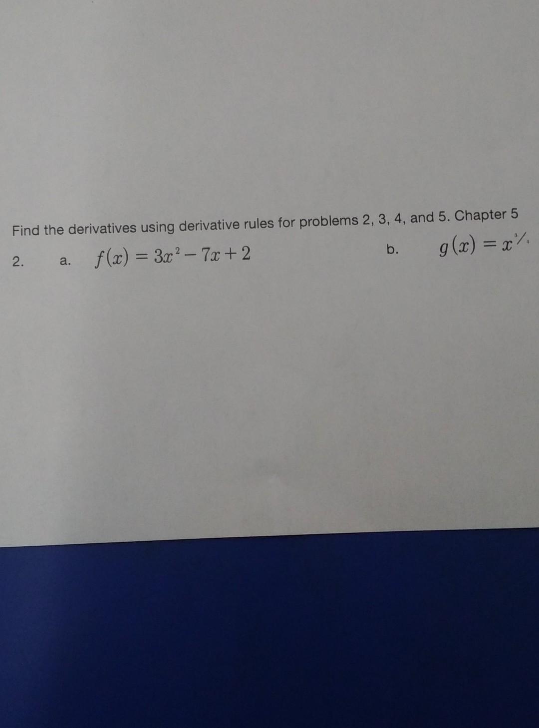 Solved Find The Derivatives Using Derivative Rules For | Chegg.com