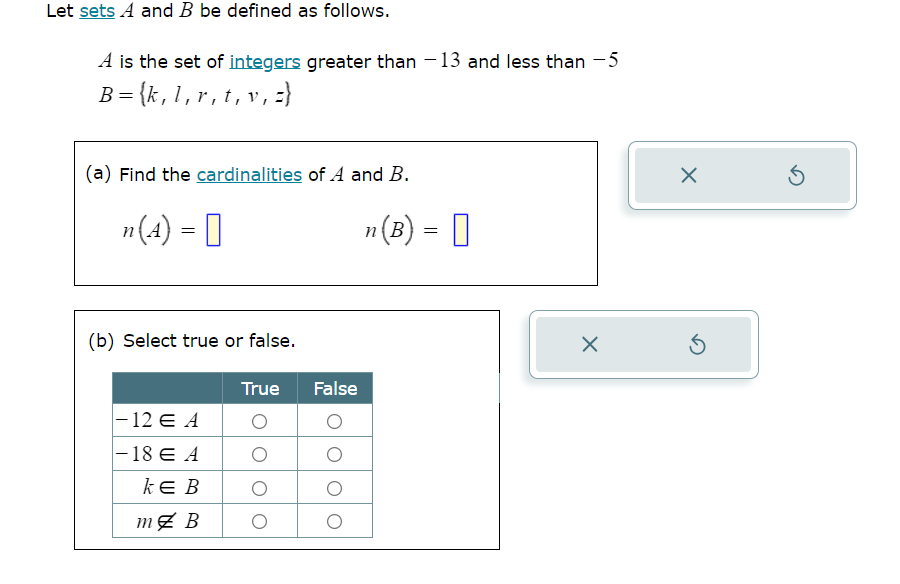 Solved Let Sets A And B ﻿be Defined As Follows.A ﻿is The Set | Chegg.com