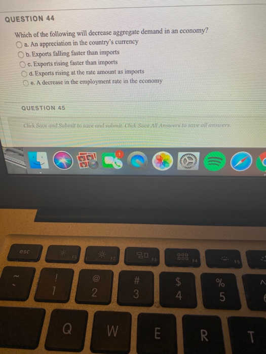 Solved QUESTION 44 Which of the following will decrease | Chegg.com