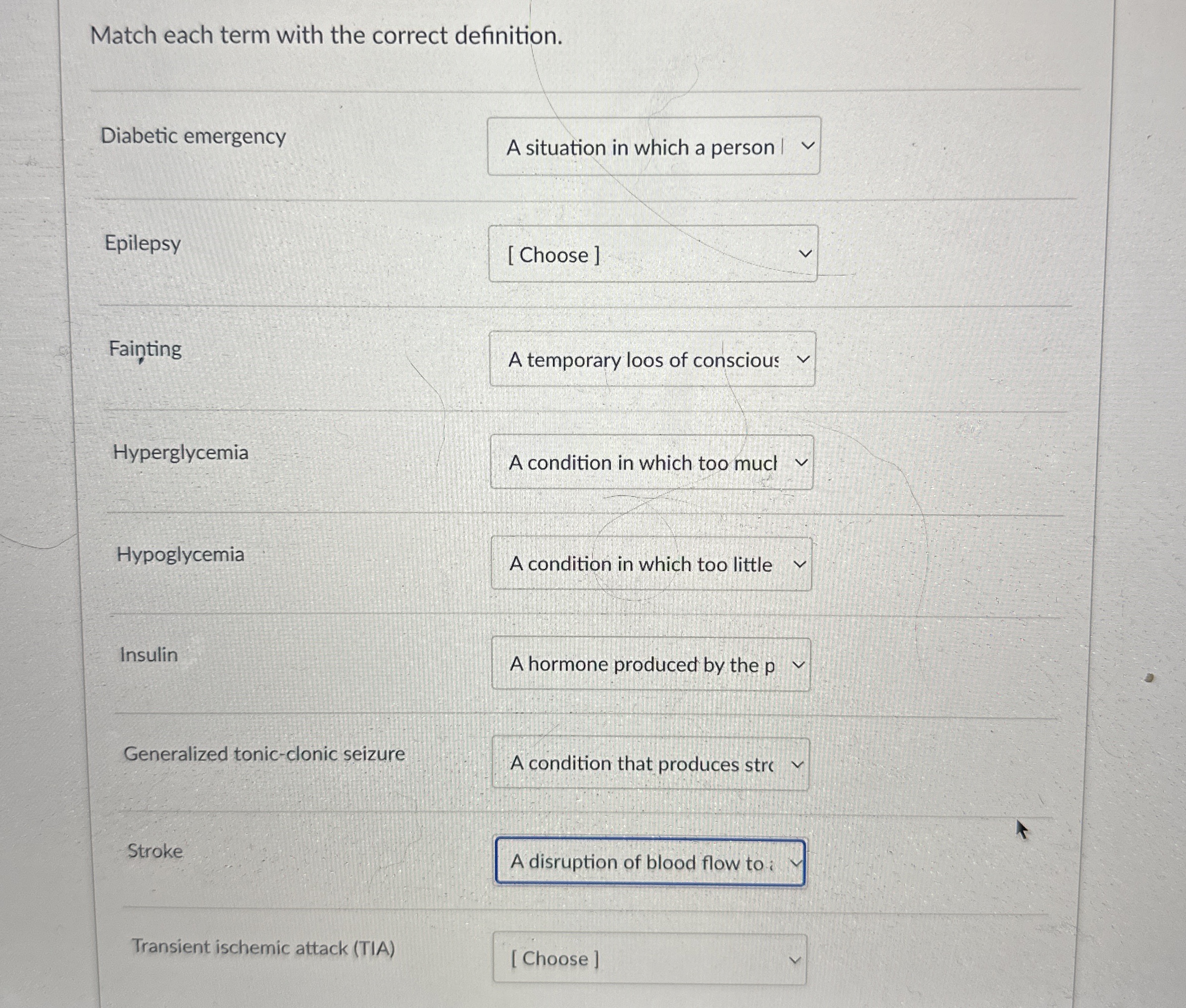 Solved Match each term with the correct | Chegg.com