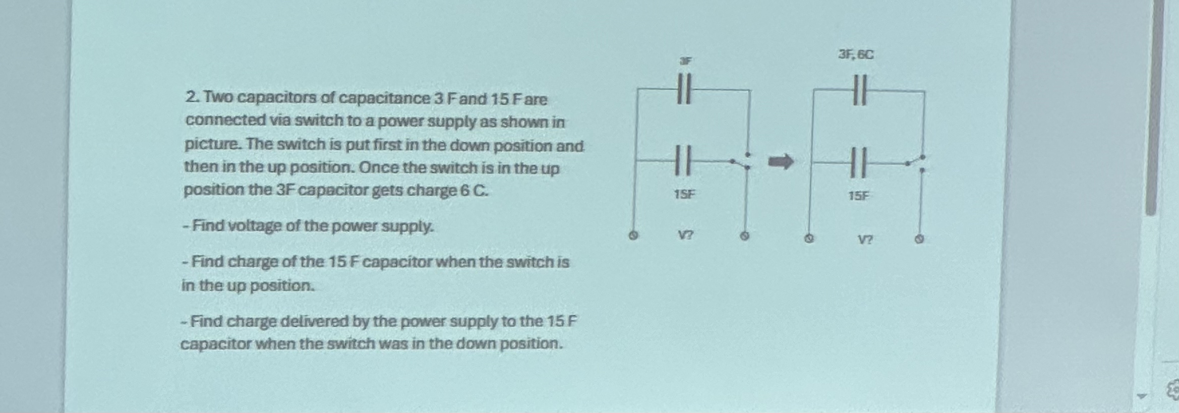 Solved Two capacitors of capacitance 3F ﻿and 15F ﻿are | Chegg.com