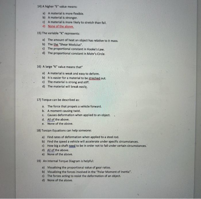 Solved 11) Hooke's Law states that a) Force applied is