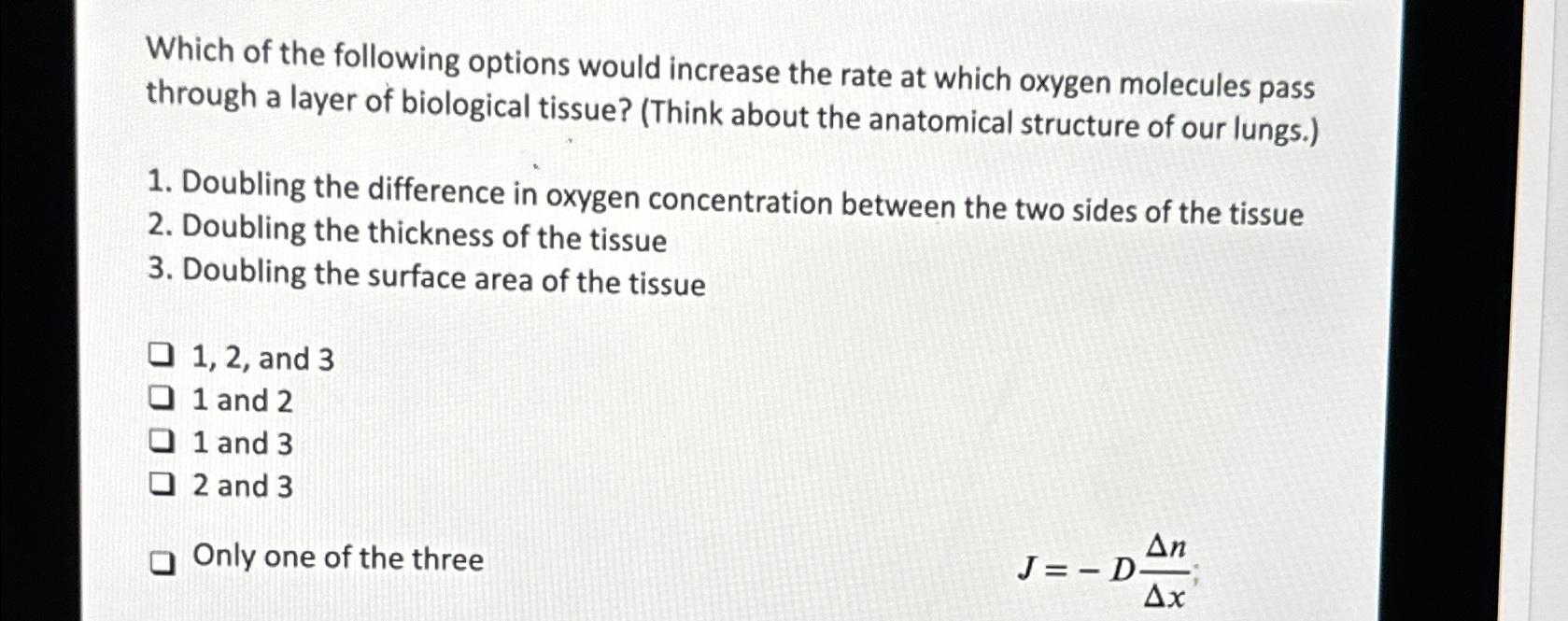 Solved Which of the following options would increase the | Chegg.com