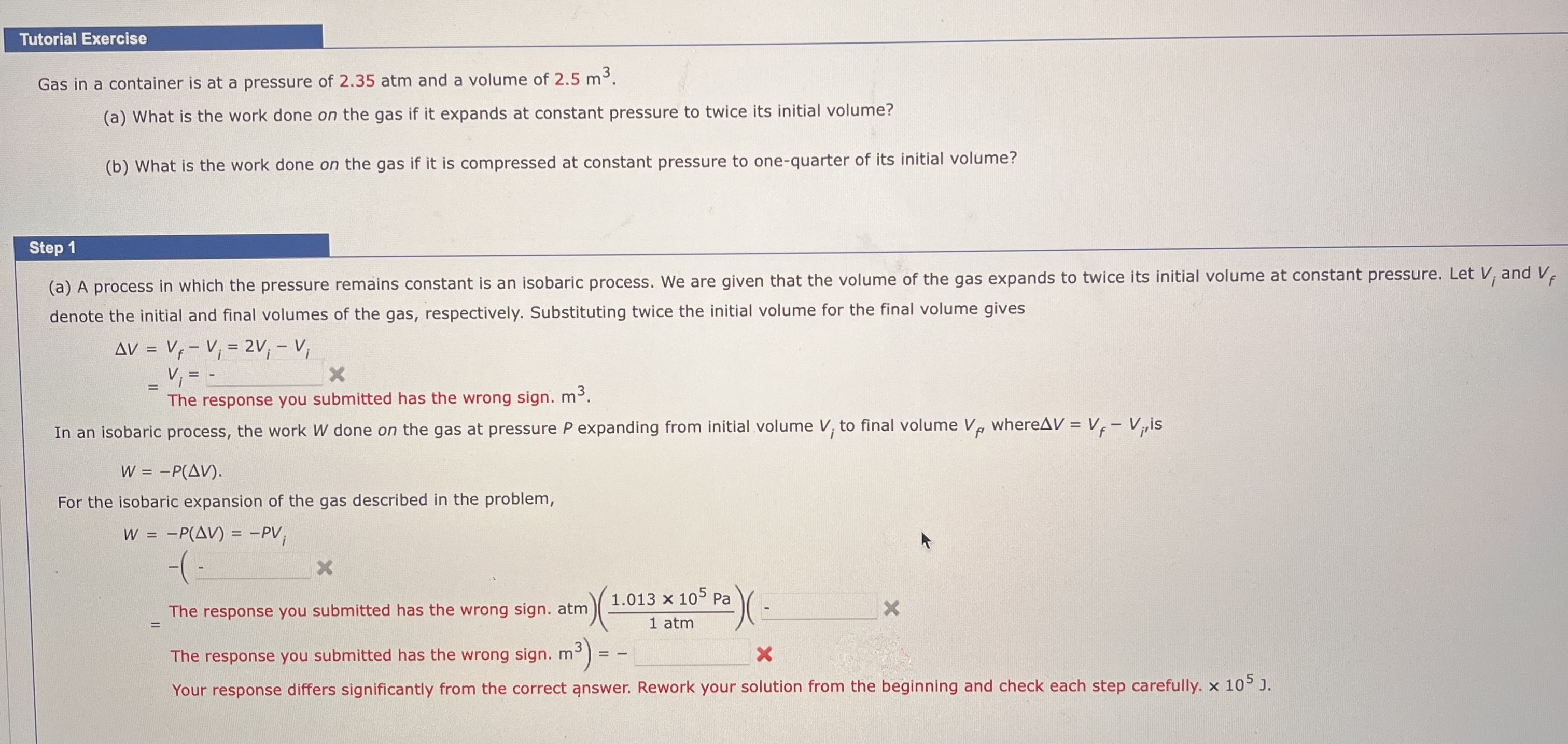 Solved Gas in a container is at a pressure of 2.35atm and a 