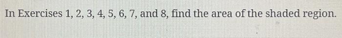 Solved In Exercises 1, 2, 3, 4,5,6,7, and 8, find the area | Chegg.com