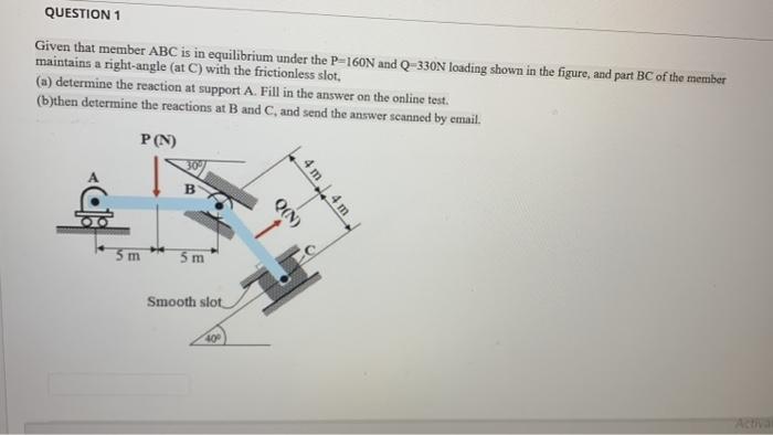 Solved Given that member ABC is in equilibrium under the | Chegg.com