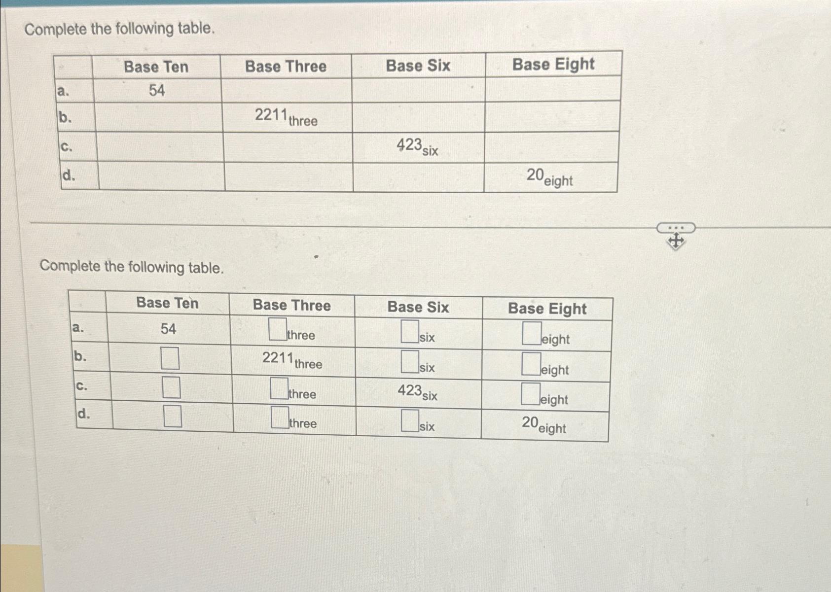base 2 to base 8 table