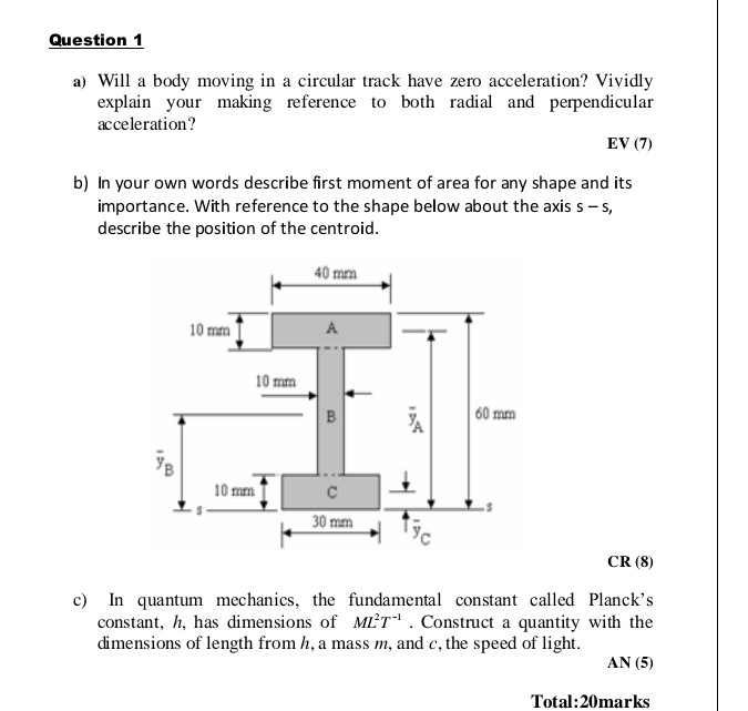 Solved Question 1 A Will A Body Moving In A Circular Track Chegg