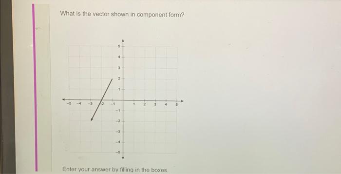 Solved What is the vector shown in component form? Enter | Chegg.com