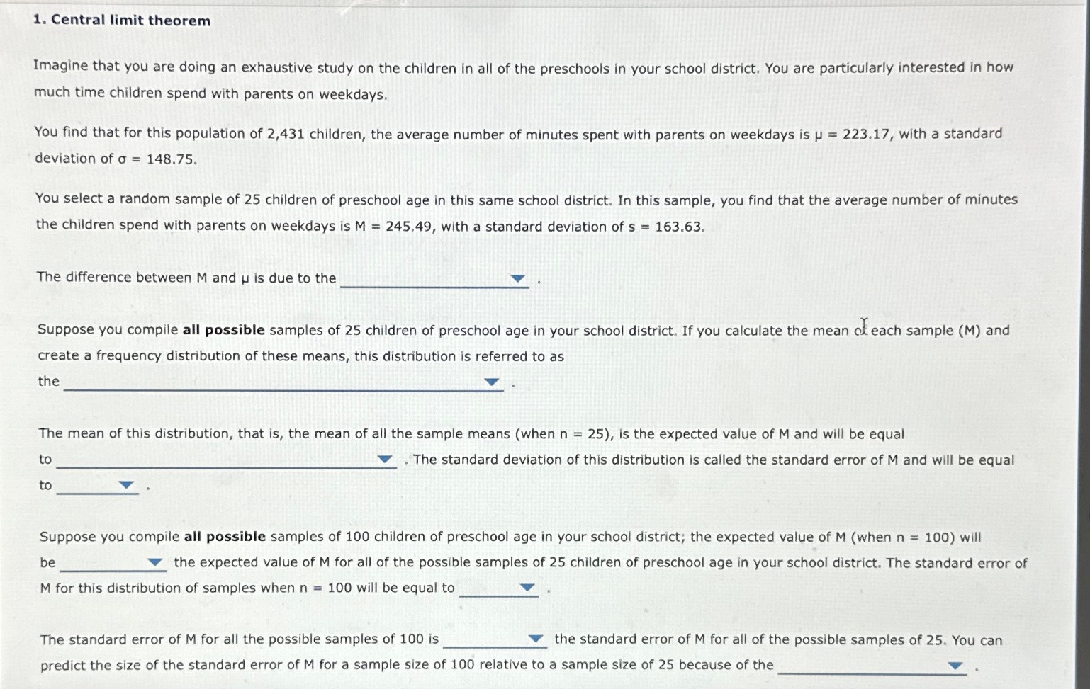 Solved Central Limit TheoremImagine That You Are Doing An | Chegg.com