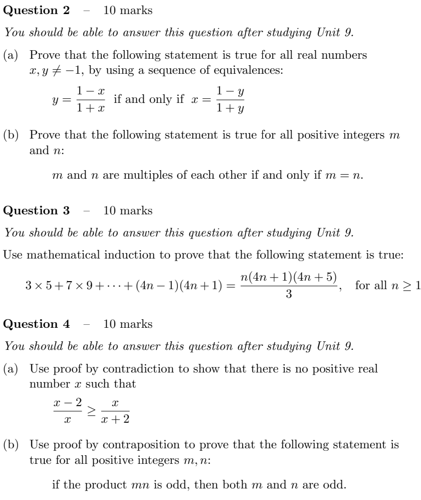 Solved Question 2 - 10 marks You should be able to answer | Chegg.com