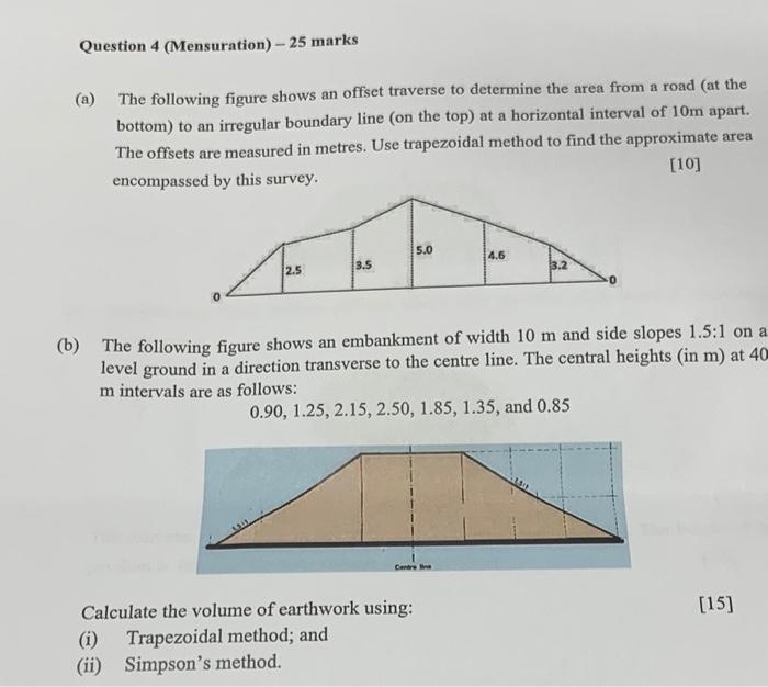 Solved (a) The following figure shows an offset traverse to | Chegg.com