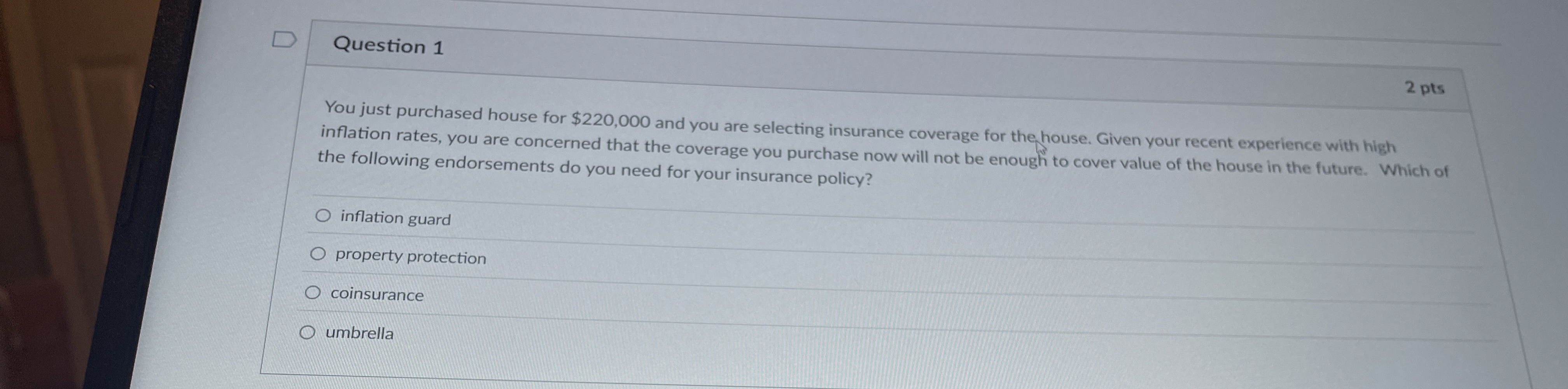 Solved Question 1You just purchased house for 220,000 ﻿and