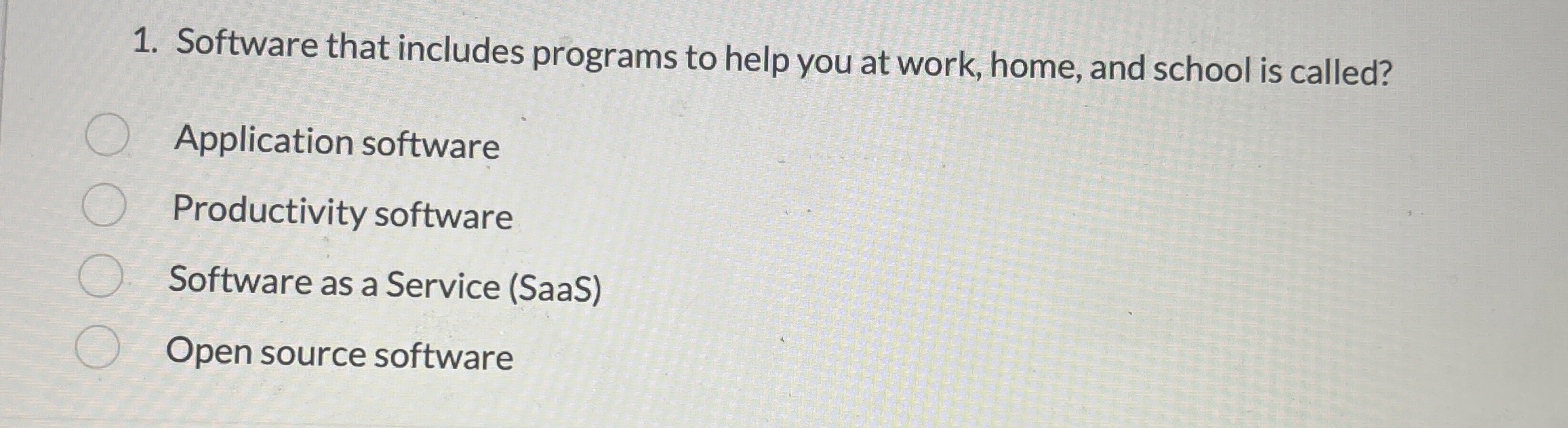 Solved Software that includes programs to help you at work, | Chegg.com