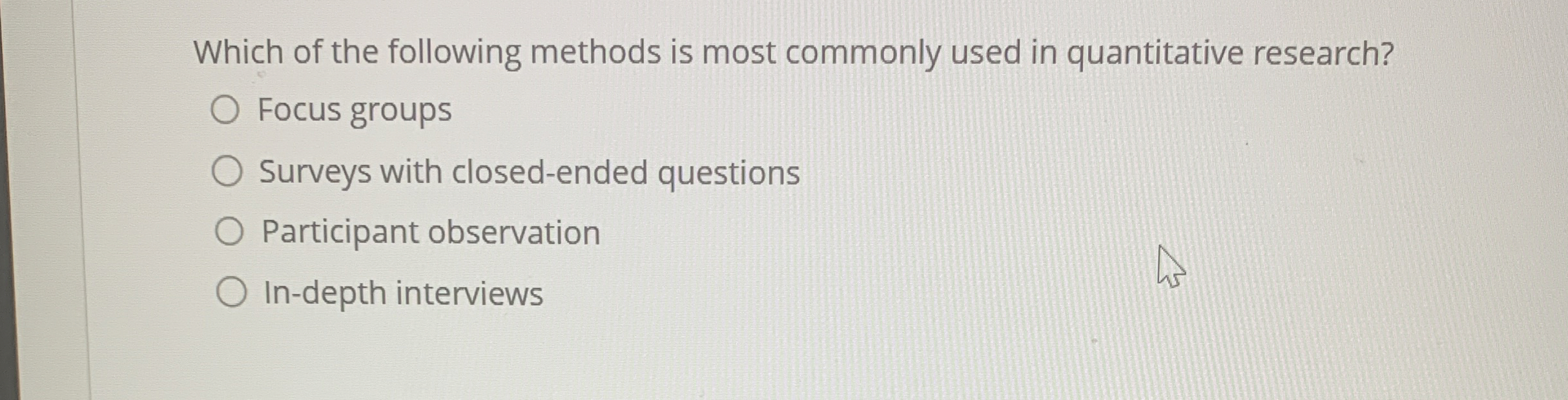 Solved Which of the following methods is most commonly used | Chegg.com