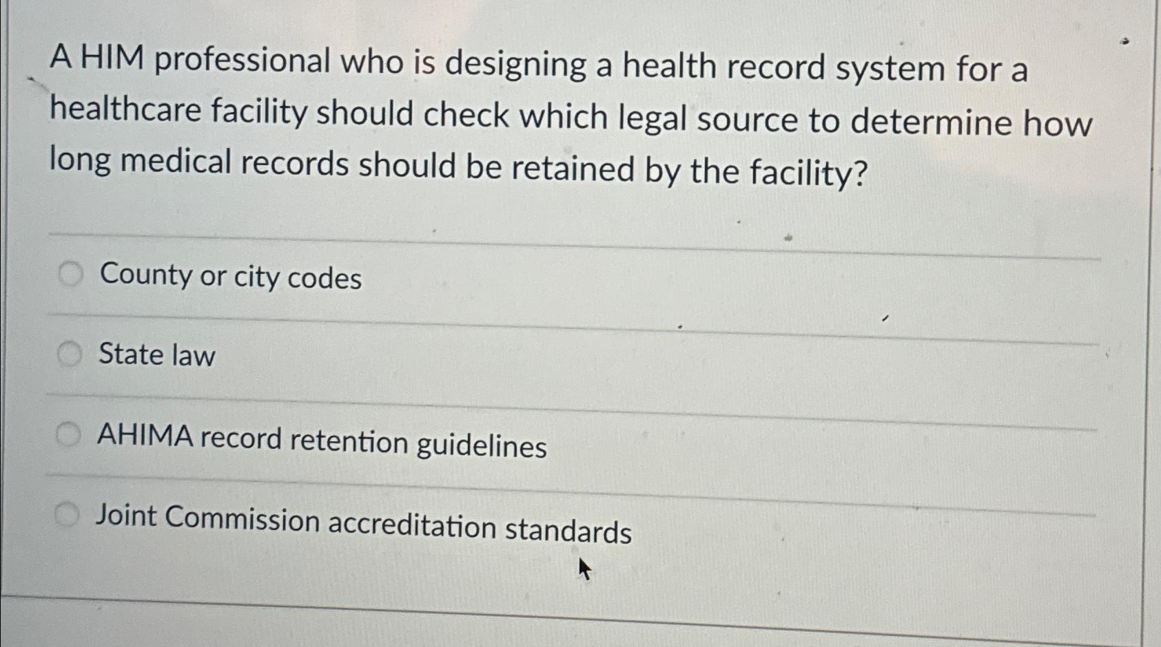 Solved A HIM professional who is designing a health record