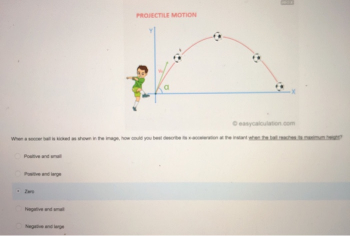 Solved PROJECTILE MOTION easycalculation.com When a soccer | Chegg.com