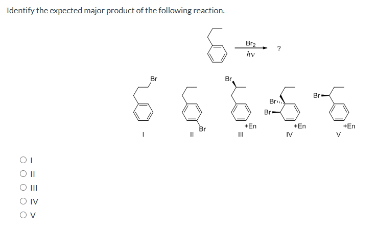 Solved Identify the expected major product of the following | Chegg.com