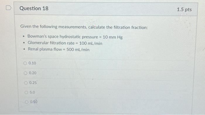 Solved Given the following measurements, calculate the | Chegg.com
