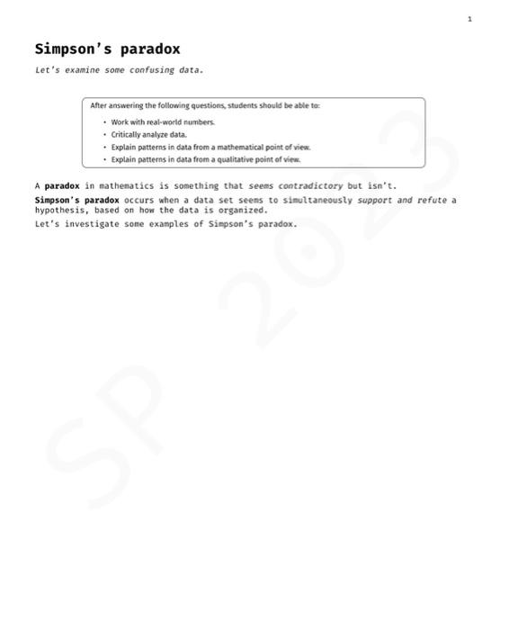 Solved After answering the following questions, students | Chegg.com