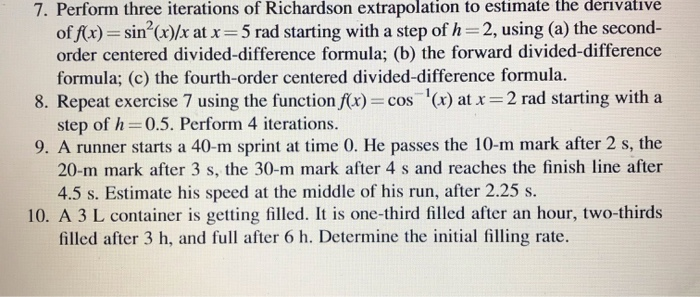 Solved 7. Perform three iterations of Richardson | Chegg.com