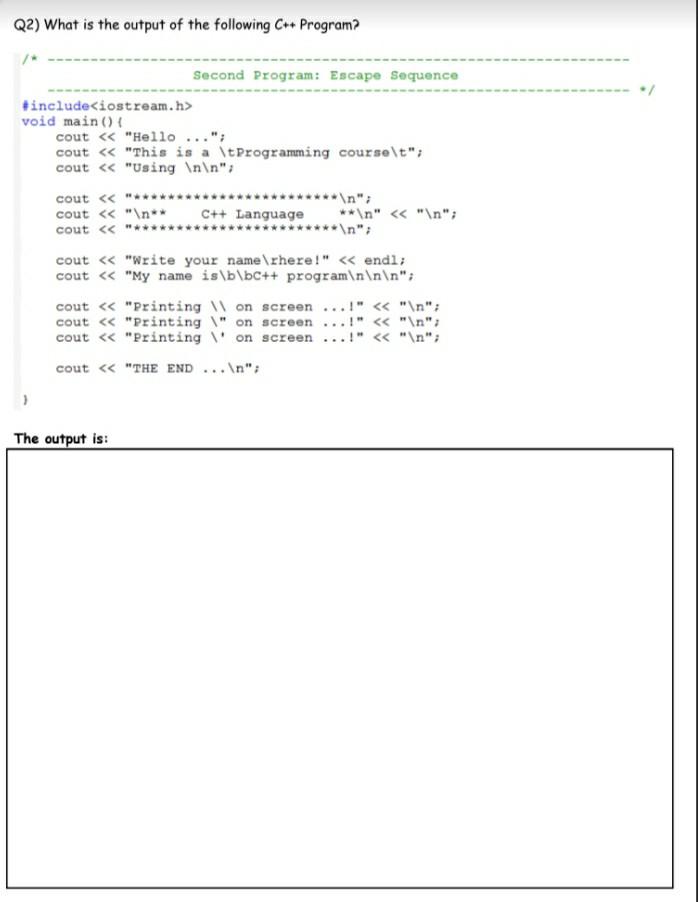 Solved Q1 Copy The Following C Program Into The Editor Chegg Com