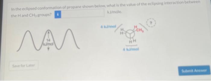 Solved In the eclipsed conformation of propane shown below, | Chegg.com