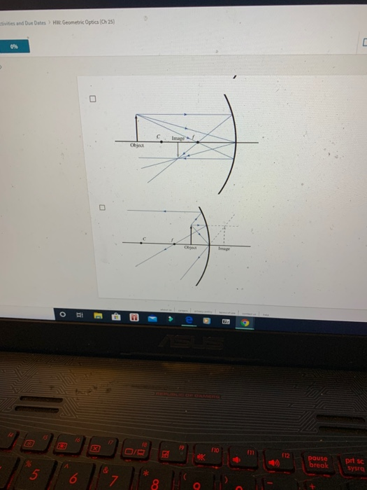 Solved W: Geometric Optics (Ch 25) Resources The ray | Chegg.com