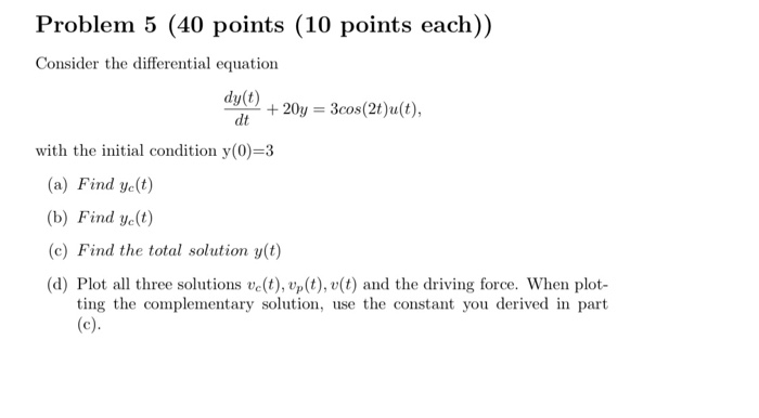 Solved Problem 1 (10 Points (5 Points Each)) Find | Chegg.com