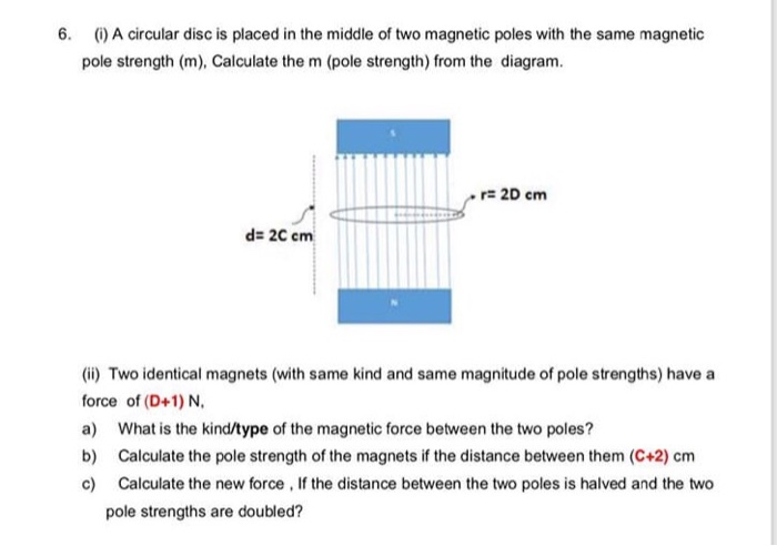 same two poles with magnets