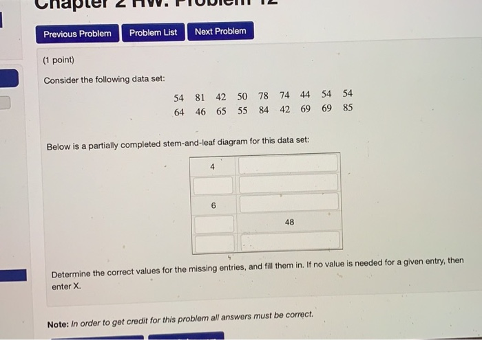 Solved Previous Problem Problem List Next Problem (1 point) | Chegg.com