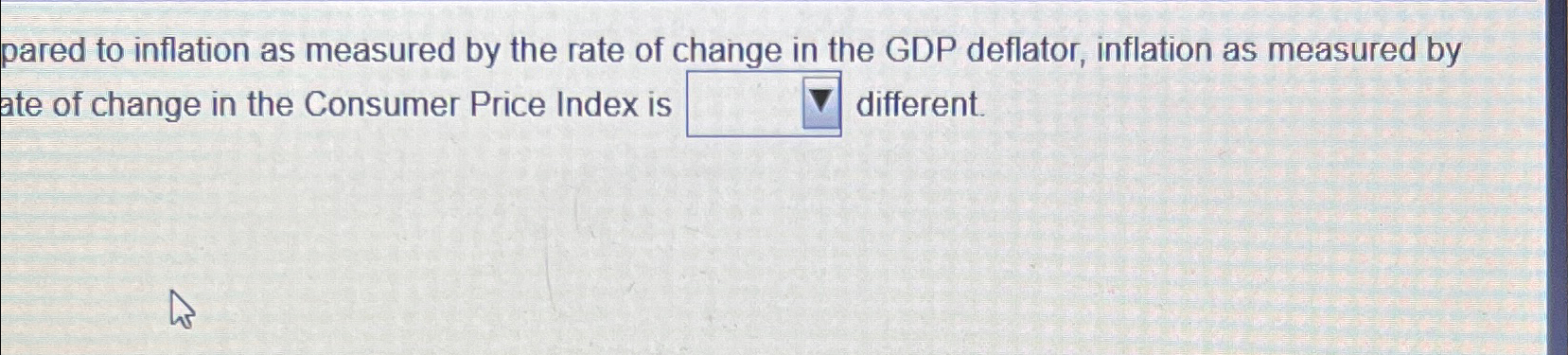 Solved pared to inflation as measured by the rate of chanqe | Chegg.com