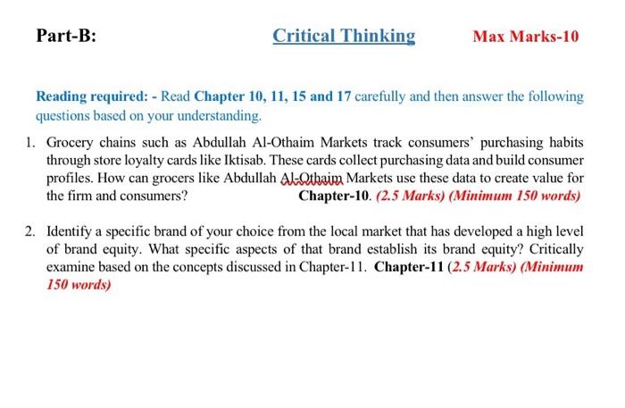 chapter 10 review comprehension and critical thinking