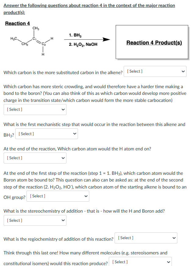 Solved Answer the following questions about reaction 4 ﻿in | Chegg.com