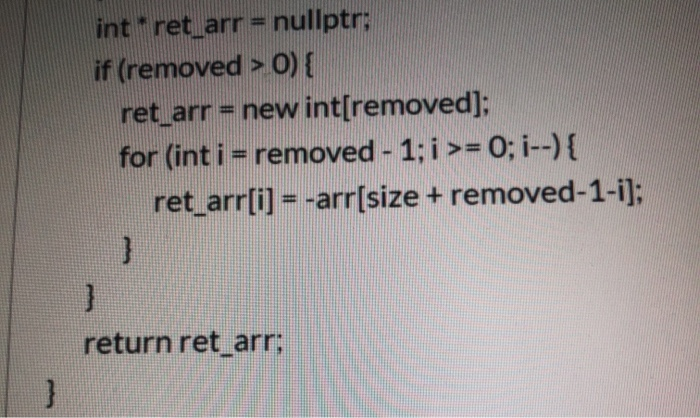 Solved Consider the following function that takes an array | Chegg.com