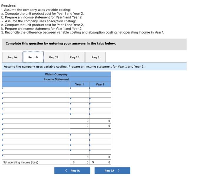 Solved Exercise 7-9 Variable And Absorption Costing Unit | Chegg.com