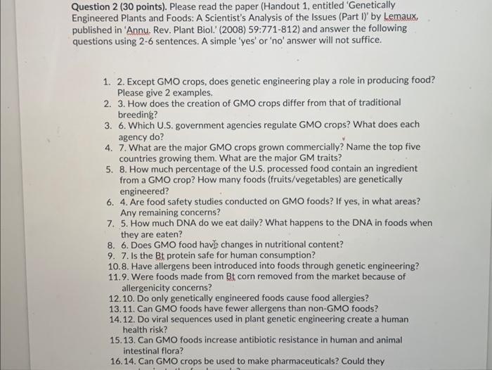 Solved Question 2 (30 Points). Please Read The Paper | Chegg.com