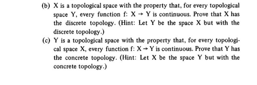 Solved (b) X is a topological space with the property that, | Chegg.com