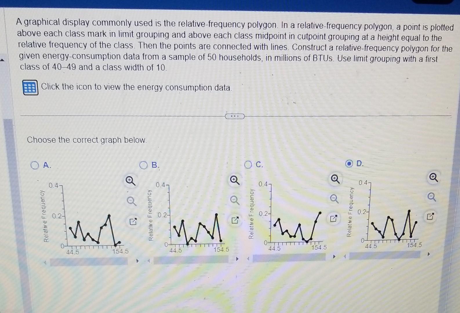 Relative frequency polygon