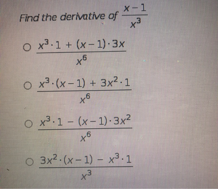 derivative of x x 3 1