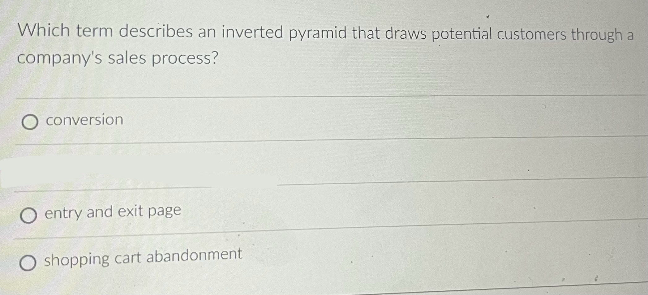Solved Which term describes an inverted pyramid that draws | Chegg.com