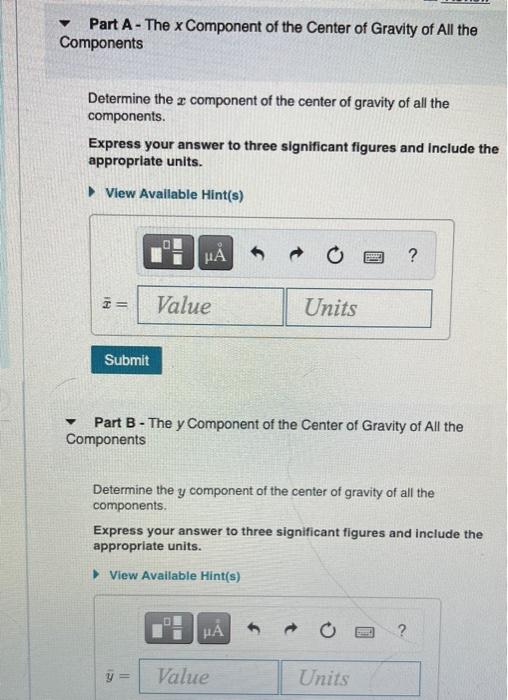Solved Learning Goal: To determine the center of gravity of | Chegg.com