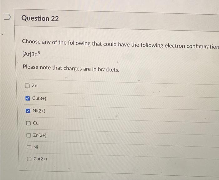 Solved Choose any of the following that could have the | Chegg.com