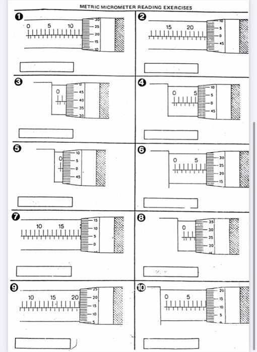 micrometer reading exercises