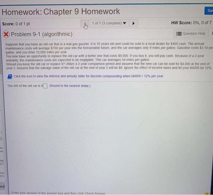 Solved Homework: Chapter 9 Homework Score: 0 of 1 pt h 1 of | Chegg.com