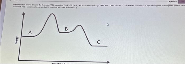Solved 4 points Save In the reaction below, discuss the | Chegg.com