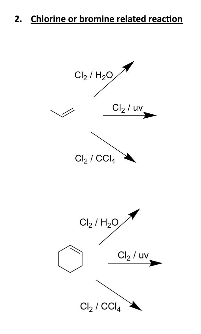 Solved 2. Chlorine or bromine related reaction